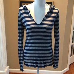 Michael Stars hooded lightweight shirt